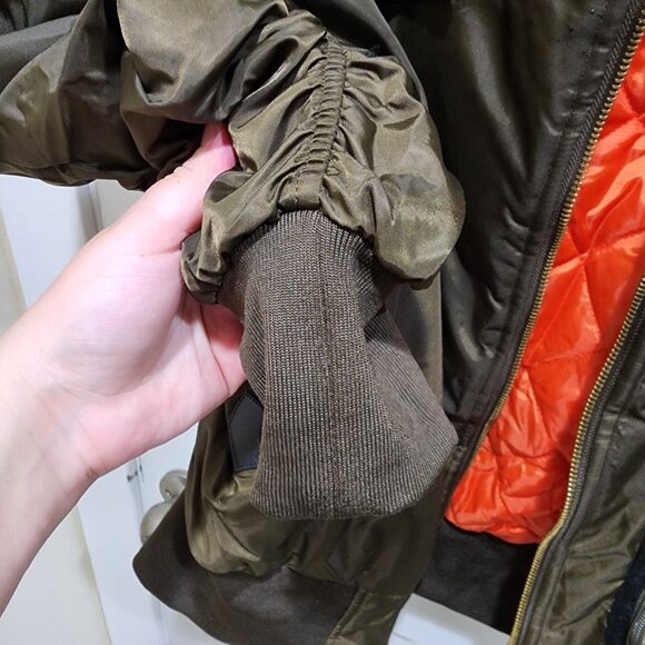 American Stitch Jacket Men's Size L Olive Military Cropped Bomber Full Zip - Picture 10 of 16